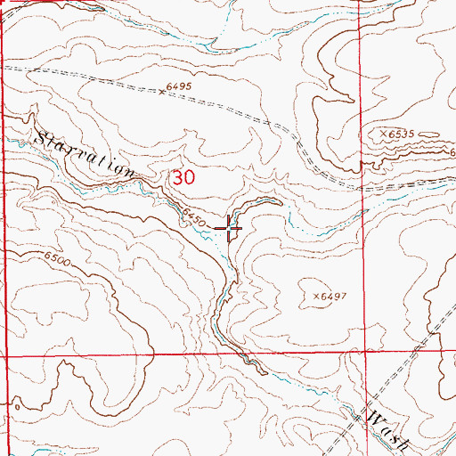 Topographic Map of Stagecoach Draw, WY