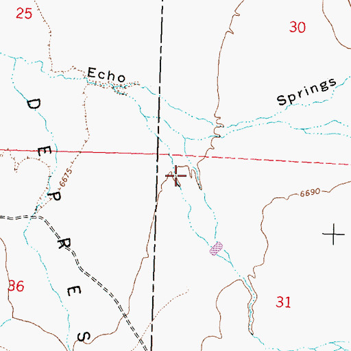 Topographic Map of Standard Draw, WY