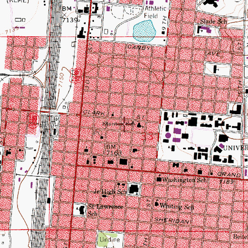 Topographic Map of Stanton School, WY