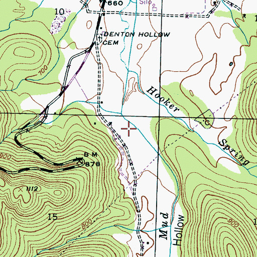 Topographic Map of Denton Hollow, AL