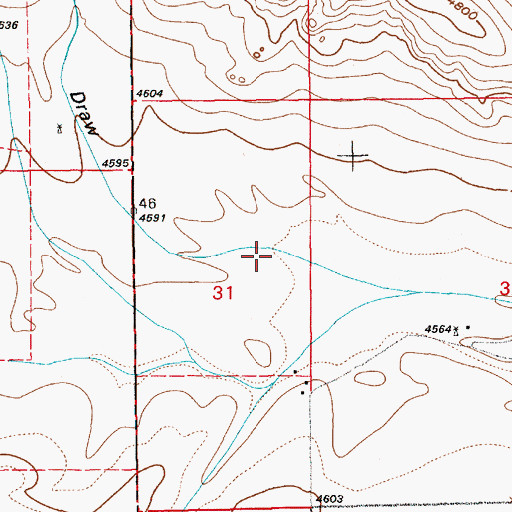Topographic Map of State Line Springs Draw, NE