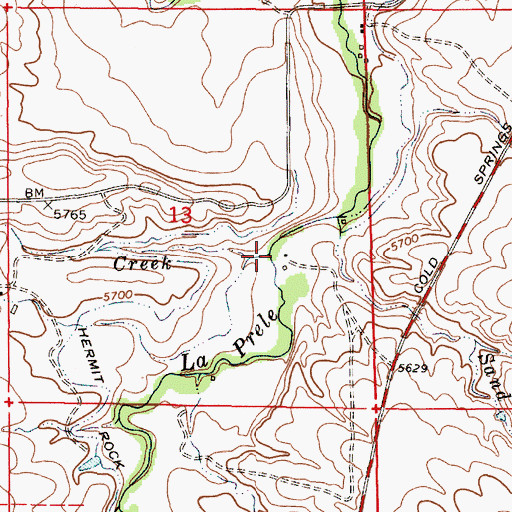 Topographic Map of Station Creek, WY