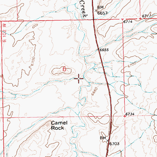 Topographic Map of Station Draw, WY