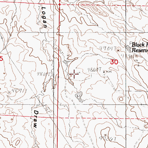 Topographic Map of Steckley Ranch, WY