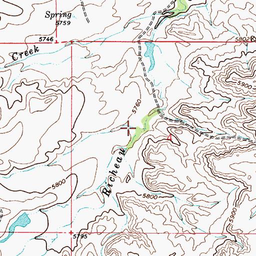 Topographic Map of Steer Draw, WY