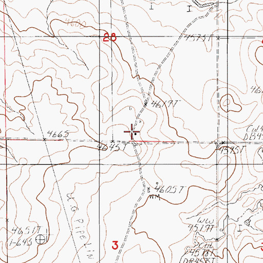 Topographic Map of Steinle Ranch, WY