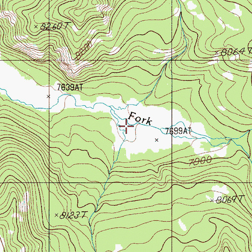 Topographic Map of Stellaria Creek, WY