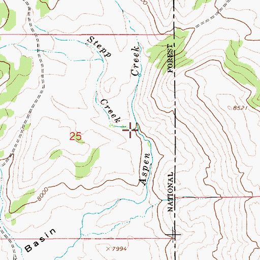 Topographic Map of Stepp Creek, WY