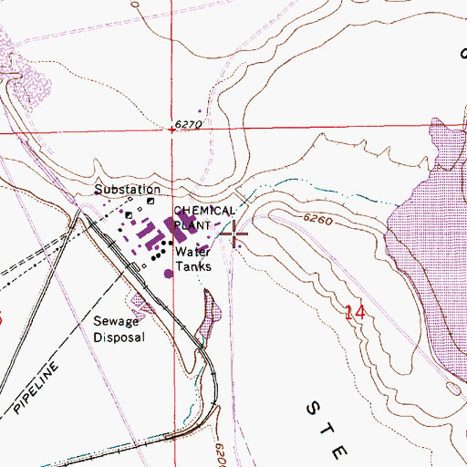 Topographic Map of Stevens Draw, WY