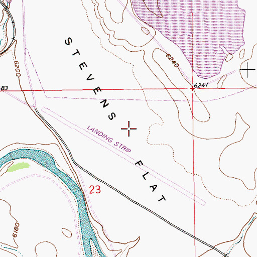 Topographic Map of Stevens Flat, WY