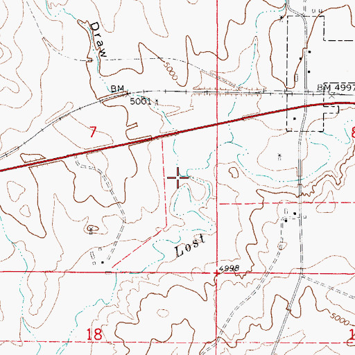 Topographic Map of Stevenson Draw, WY