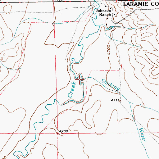 Topographic Map of Stinking Water Creek, WY