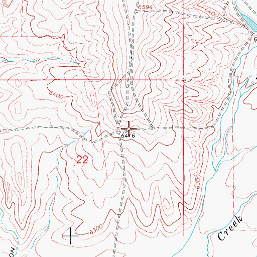Topographic Map of Stoffer Ridge, WY