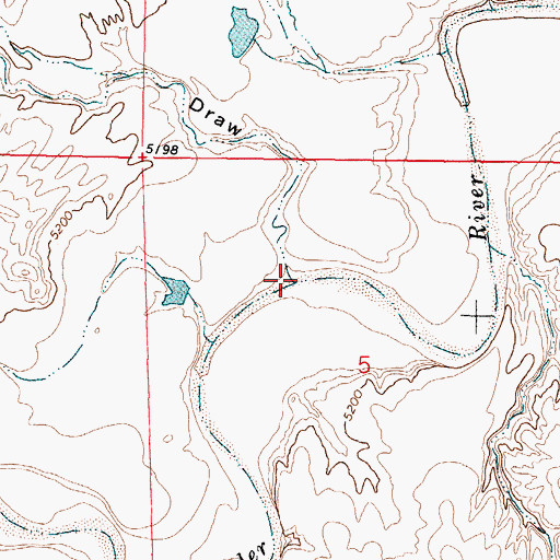 Topographic Map of Stone and Timber Draw, WY