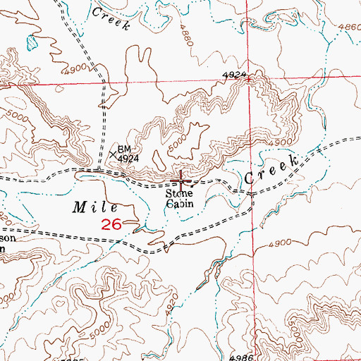 Topographic Map of Stone Cabin, WY