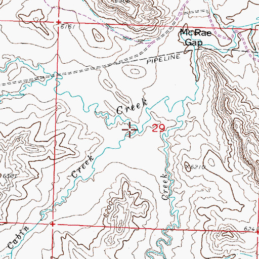 Topographic Map of Stone Cabin Creek, WY