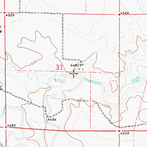 Topographic Map of Stonepile Creek, WY