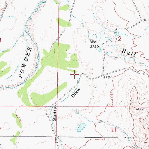 Topographic Map of Stotts Draw, WY