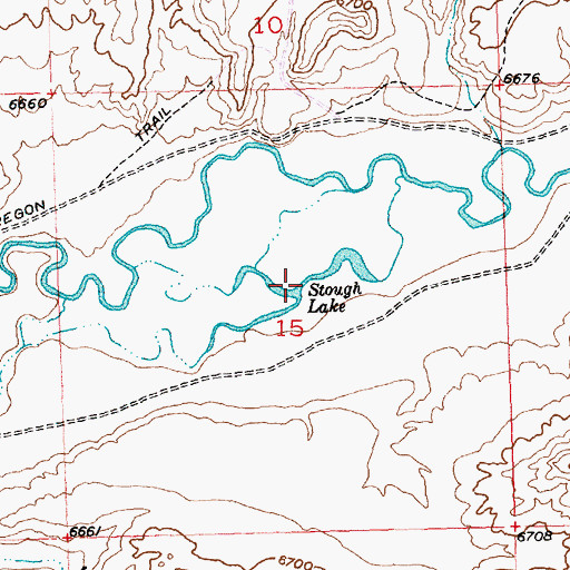 Topographic Map of Stough Lake, WY