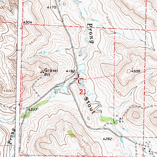 Topographic Map of Stout Draw, WY