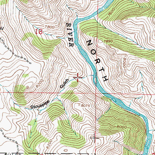 Topographic Map of Stovepipe Gulch, WY