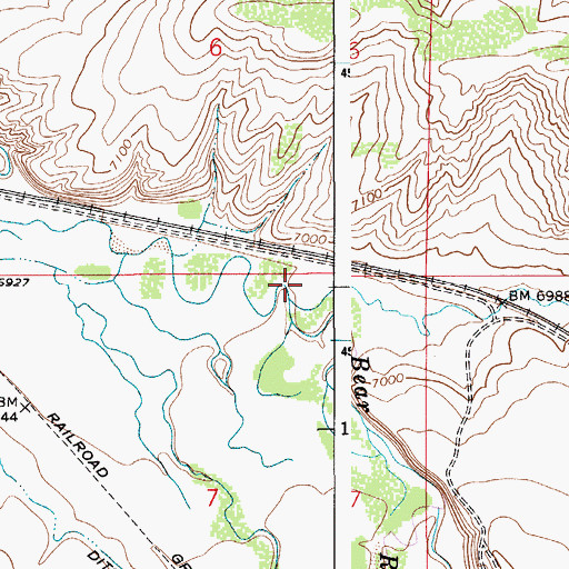 Topographic Map of Stowe Creek, WY