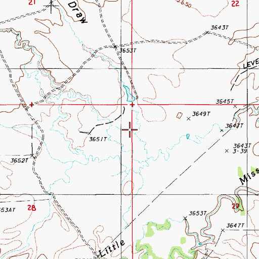 Topographic Map of Strand Draw, WY