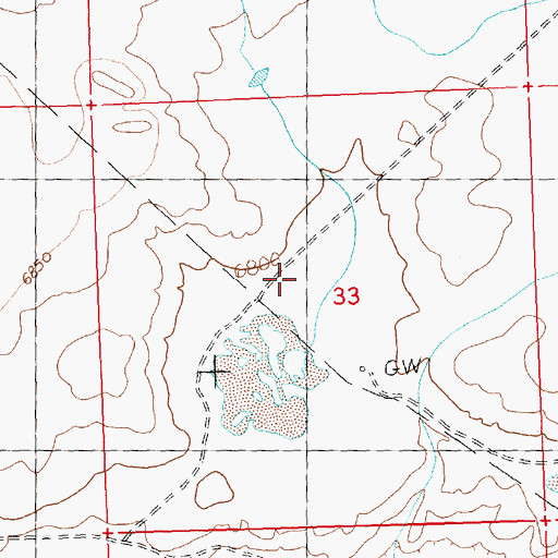 Topographic Map of Strandburg Ranch, WY