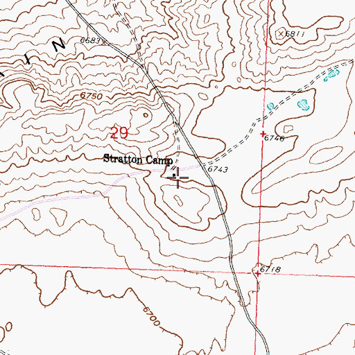 Topographic Map of Stratton Camp, WY