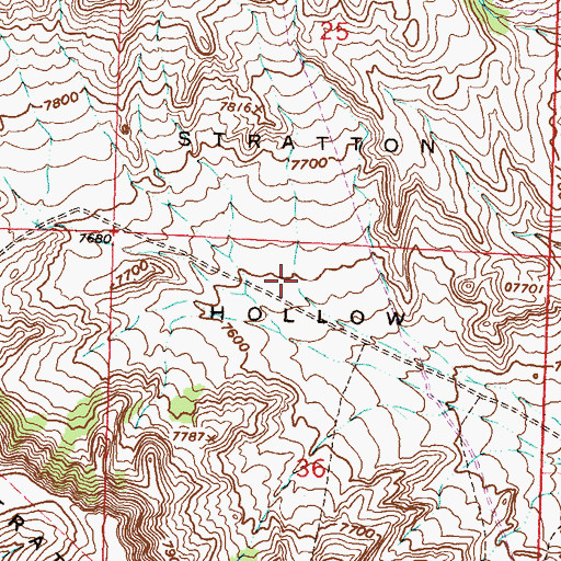 Topographic Map of Stratton Hollow, WY