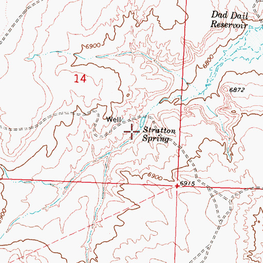 Topographic Map of Stratton Spring, WY