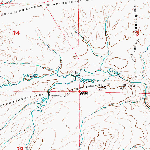 Topographic Map of Strawberry Creek, WY