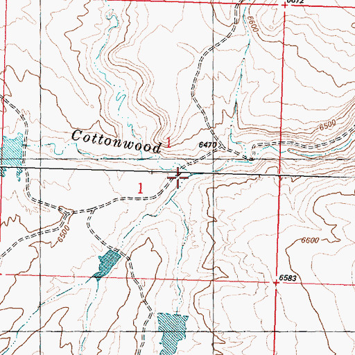 Topographic Map of Streckfus Draw, WY