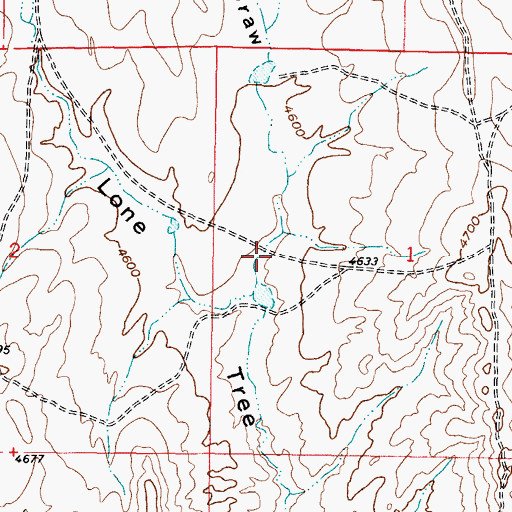 Topographic Map of Strong Draw, WY