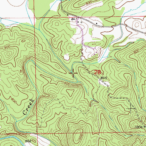 Topographic Map of Drake Creek, AL