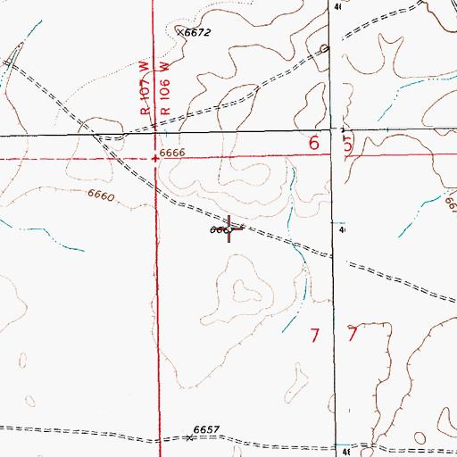 Topographic Map of Sublettes Flat, WY