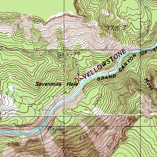 Topographic Map of Sulphur Creek, WY
