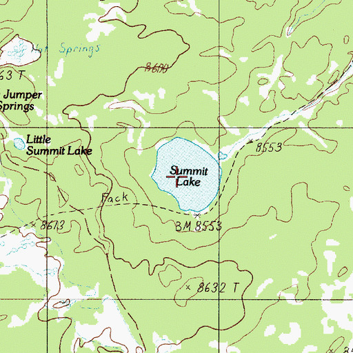 Topographic Map of Summit Lake, WY
