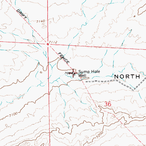 Topographic Map of Sump Hole Well, WY