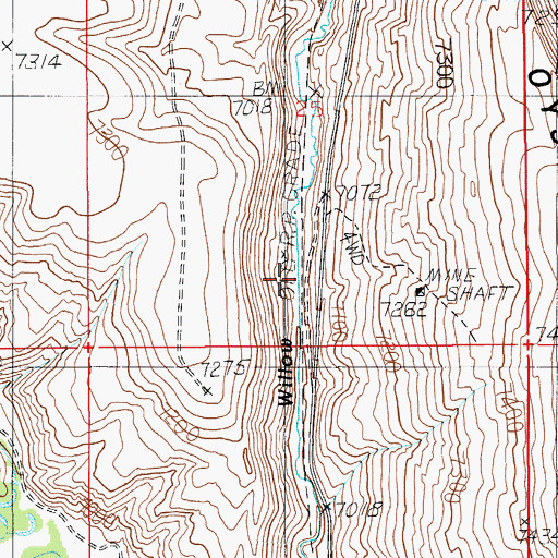 Topographic Map of Susie Mine, WY