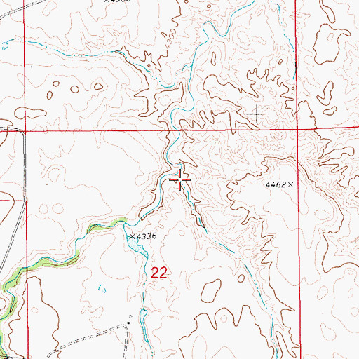 Topographic Map of Swanski Creek, WY