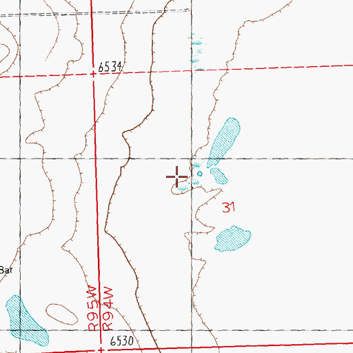 Topographic Map of Sweede Well, WY