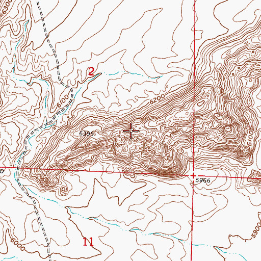 Topographic Map of Sweetwater Rocks, WY