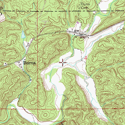 Topographic Map of Dry Creek, AL