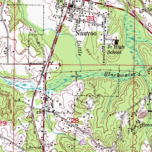 Topographic Map of Dry Creek, AL