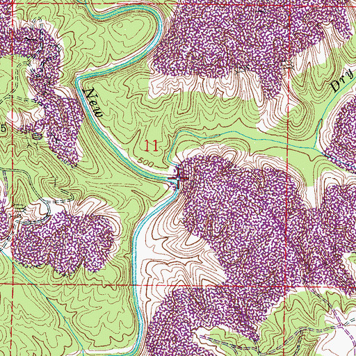 Topographic Map of Dry Creek, AL