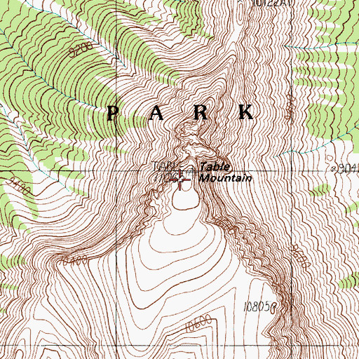 Topographic Map of Table Mountain, WY