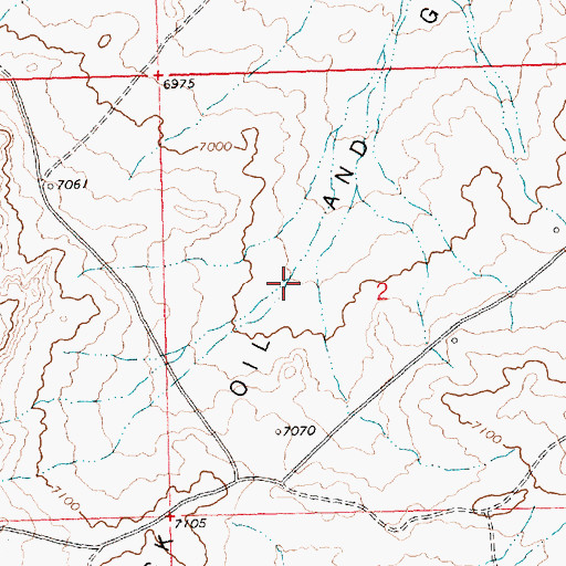 Topographic Map of Table Rock Oil and Gas Field, WY