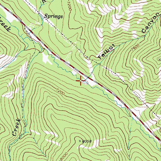 Topographic Map of Talbot Canyon, WY