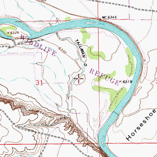 Topographic Map of Tallman Ditch, WY